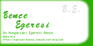 bence egeresi business card